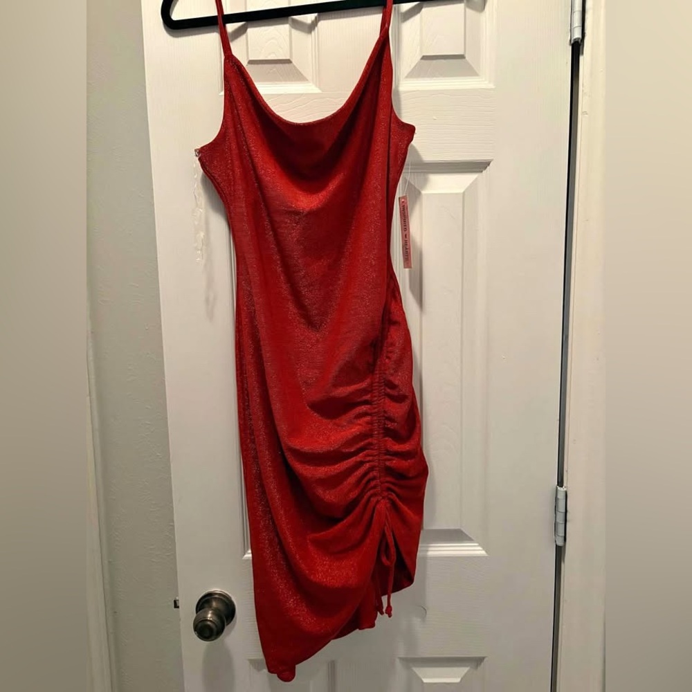 Inspired Hearts Asymmetrical Red Dress